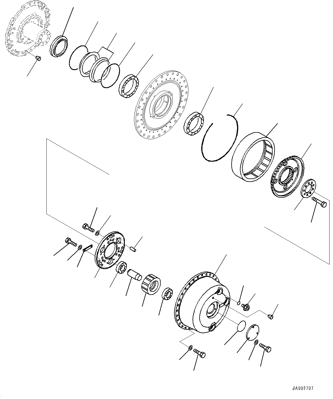 Komatsu parts book diagram for D65PX-16 S/N 80001-UP: М ?ІЕЩ ДЮЧІМЮ,  ? ?Ш ?, Ќ ?(#80001-)