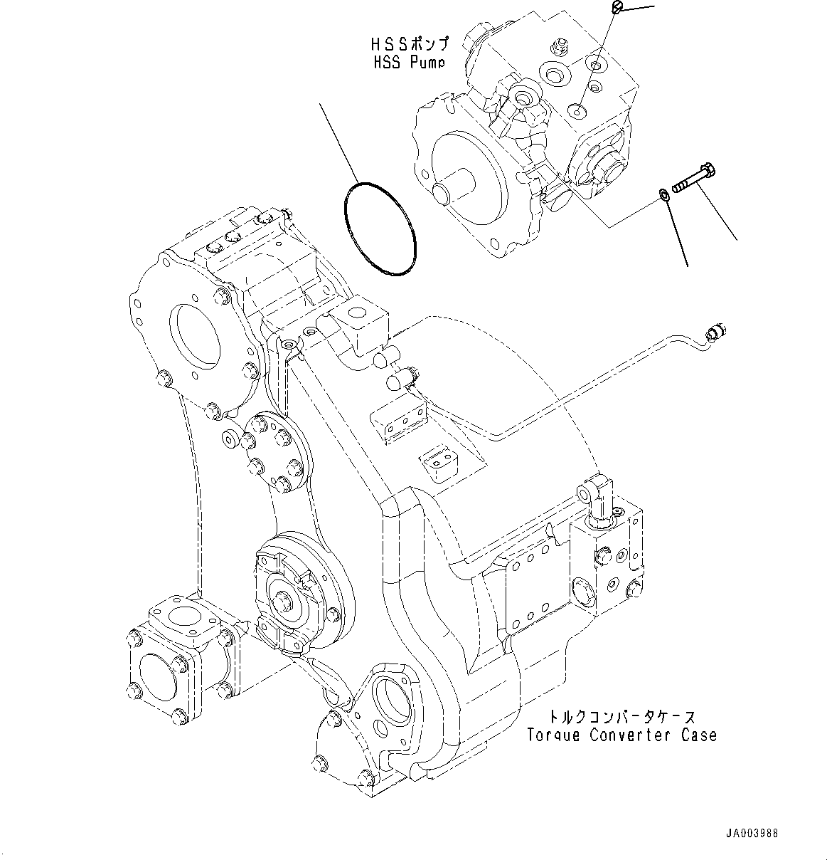 Komatsu parts book diagram for D65PX-16 S/N 80001-UP: –ы€іОЯЭМЯҐУ ?А, ОЯЭМЯЋж•T‚Ї (1/2)(#80001-)