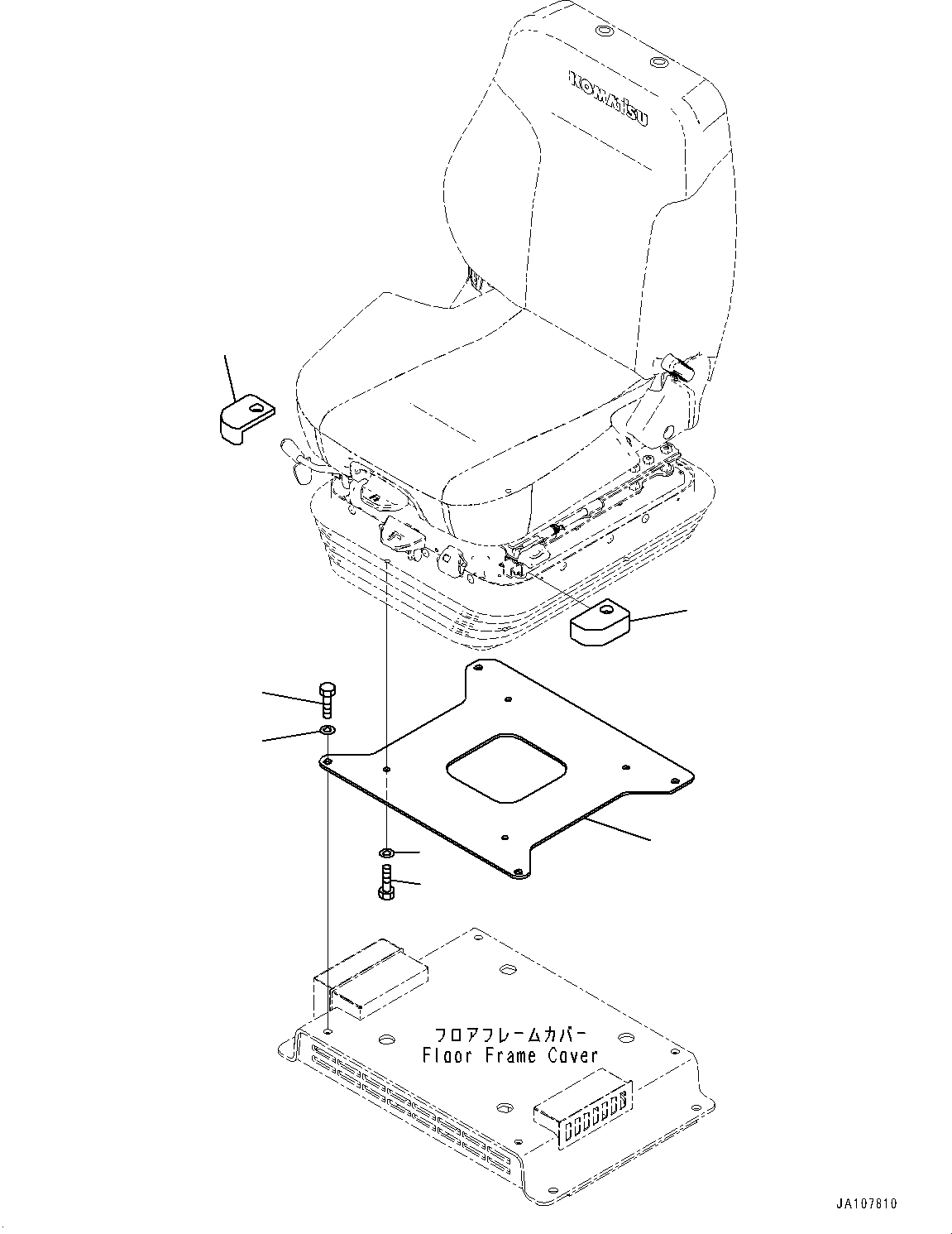 Komatsu parts book diagram for D65PX-16 S/N 80001-UP: ?НЯЪ ?А ј ?Д, Ћж•T‚Ї (CVGS)(#80001-)