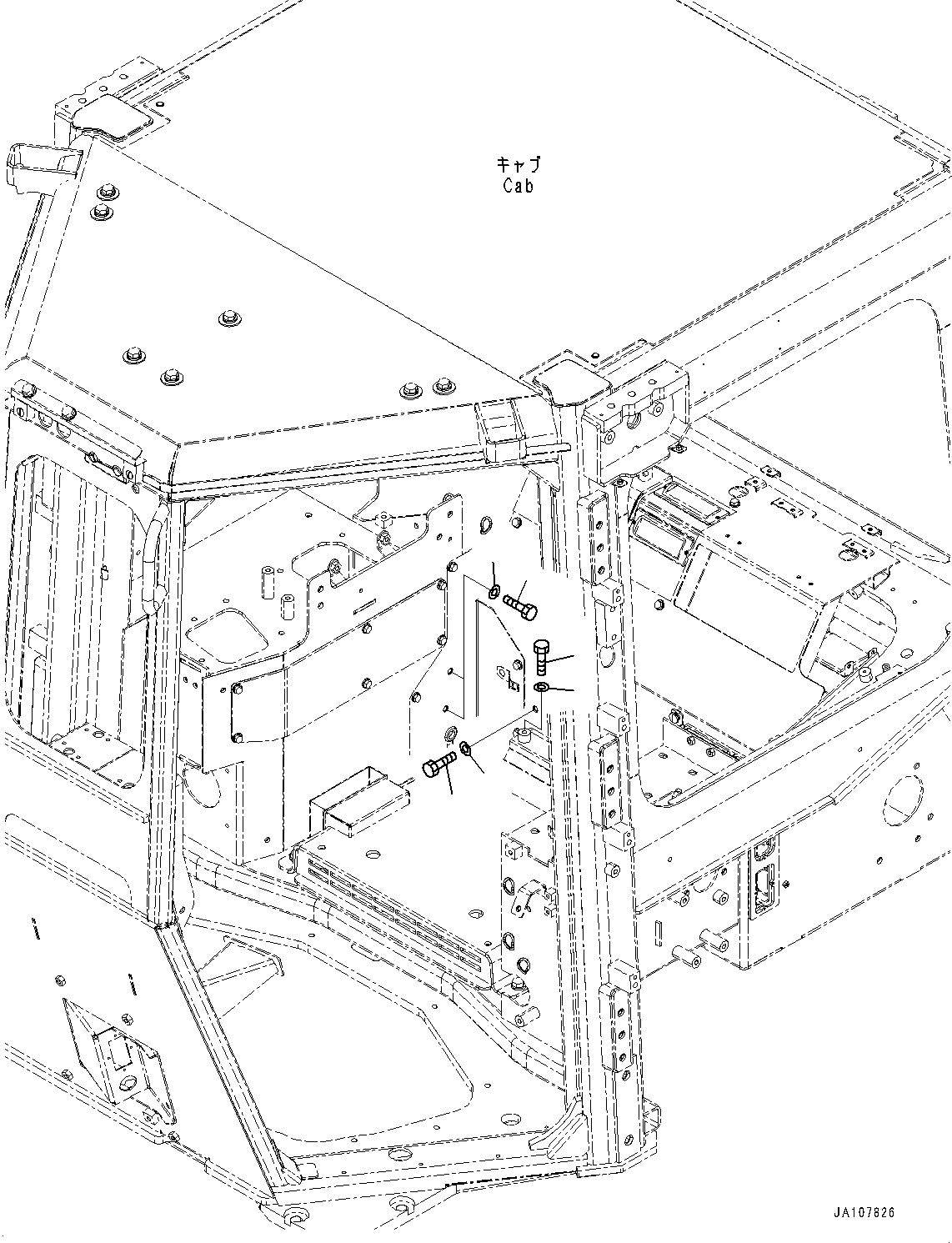 Komatsu parts book diagram for D65PX-16 S/N 80001-UP: ?НЯЪ ?А ј ?Д, МЯЧёЮ ОЮЩД (Т ?Ж ?Щ  ?ЅНЯЭј ?Э АІМЯ, CVGS)(#80001-)