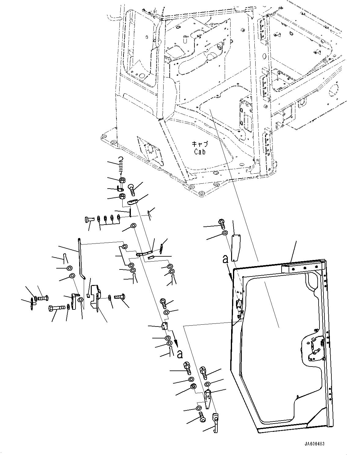 Komatsu parts book diagram for D65PX-16 S/N 80001-UP: ROPS  ? ?МЮ, ДЮ ?ҐЧЇБ, Ќ ?(#82998-)