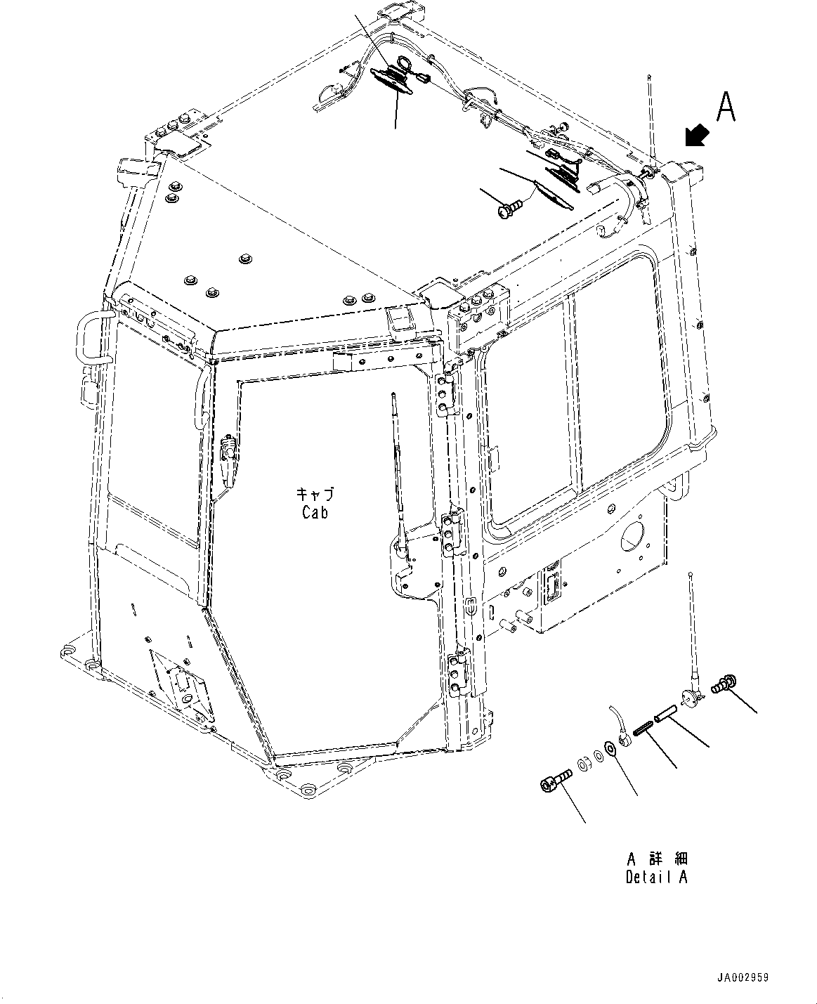 Komatsu parts book diagram for D65PX-16 S/N 80001-UP: ROPS  ? ?МЮ, ЧКЮ ?  ?ЭГЕ Ћж•T‚Ї(#80001-)
