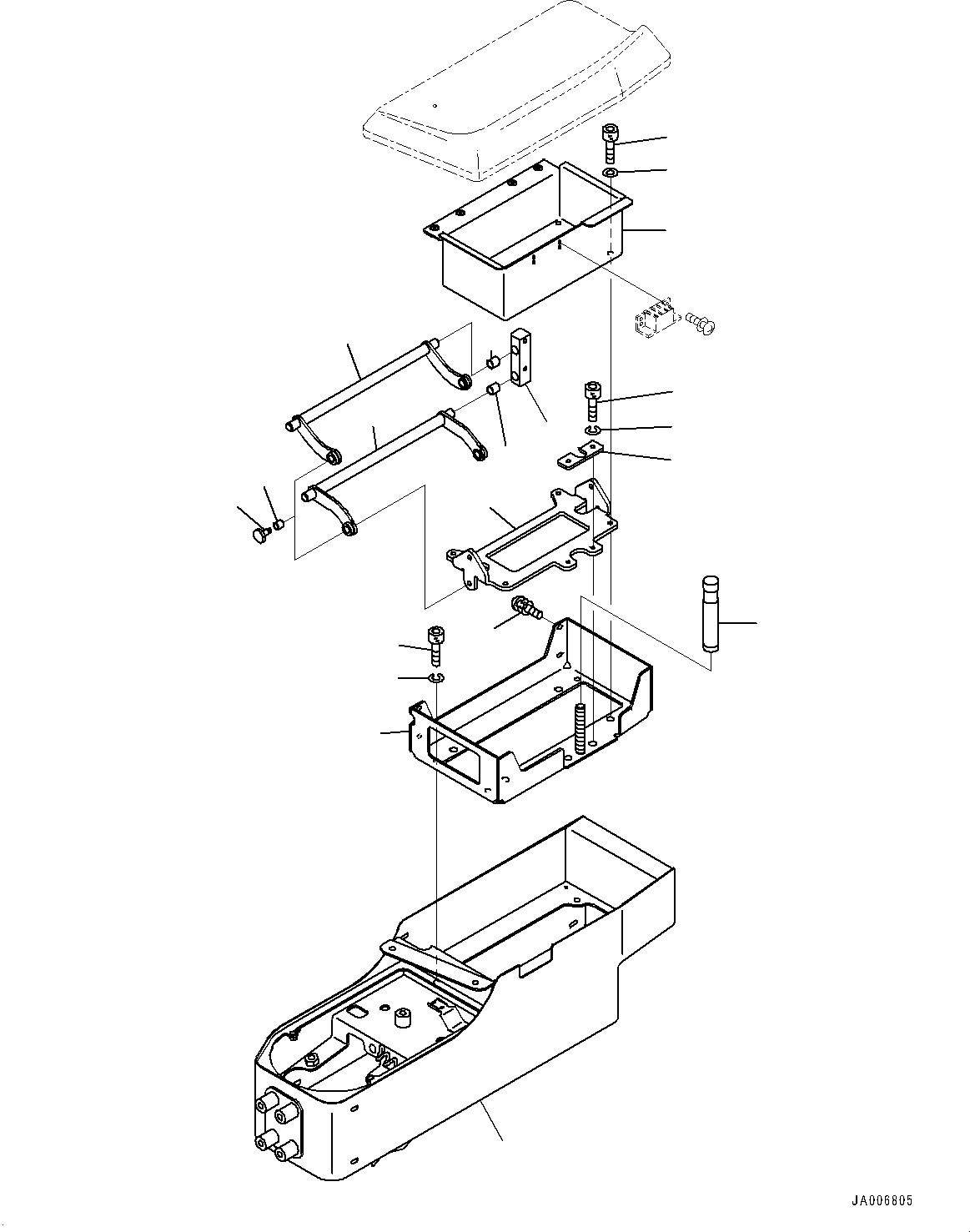 Komatsu parts book diagram for D65PX-16 S/N 80001-UP: ROPS  ? ?МЮ, єЭї ?Щ ОЮЇёЅ(#80001-83112)