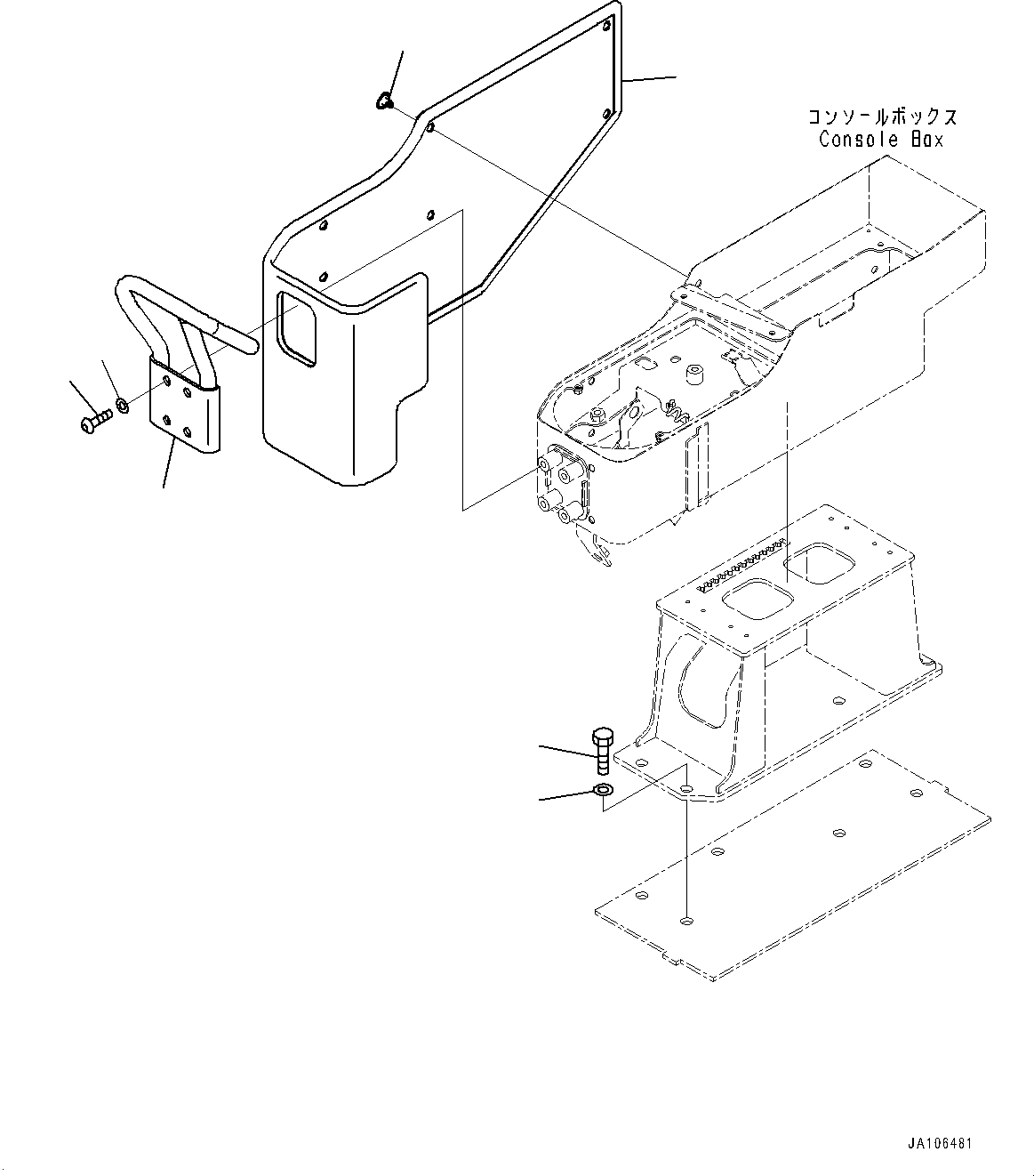 Komatsu parts book diagram for D65PX-16 S/N 80001-UP: ROPS  ? ?МЮ,  ?КЮ ?(#83113-)