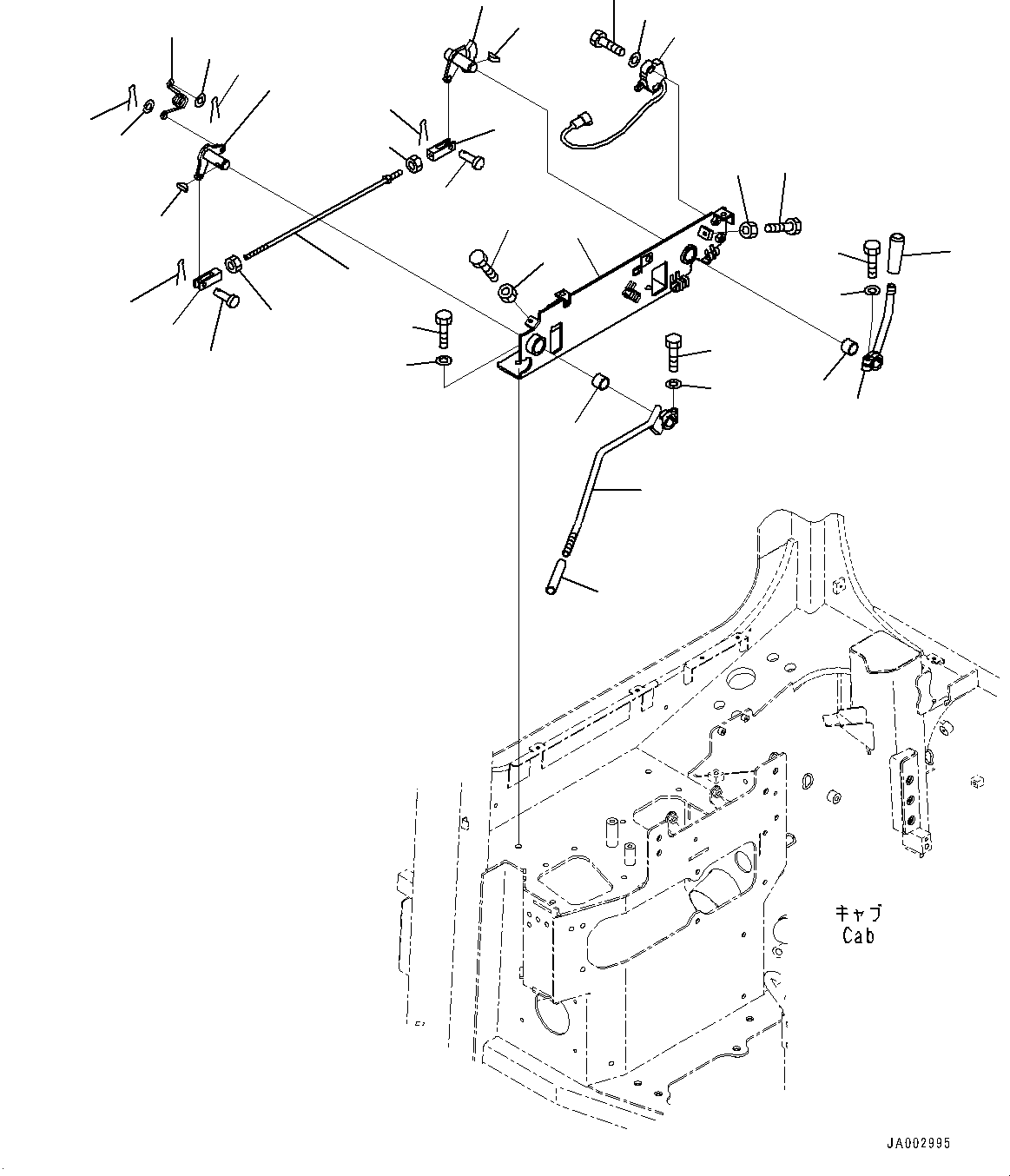 Komatsu parts book diagram for D65PX-16 S/N 80001-UP: ROPS  ? ?МЮ, Ќм‹Ж‹@ ЫЇё ЪКЮ ?(#80001-80849)