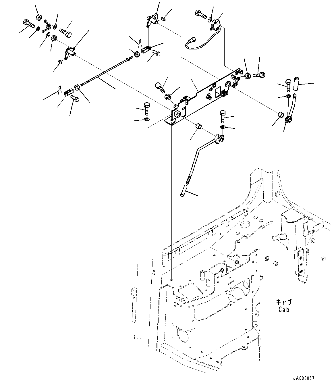Komatsu parts book diagram for D65PX-16 S/N 80001-UP: ROPS  ? ?МЮ, Ќм‹Ж‹@ ЫЇё ЪКЮ ?(#80850-82124)