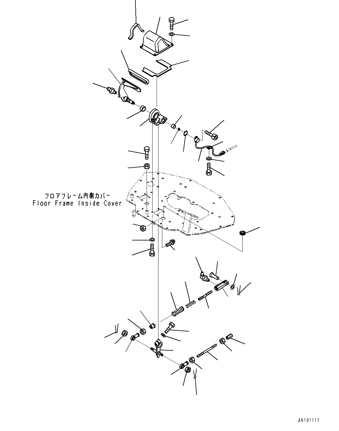 Komatsu parts book diagram for D65PX-16 S/N 80001-UP: ROPS  ? ?ЙЛЯ, МЮЪ ? ? НЯАЮЩ(#80001-)