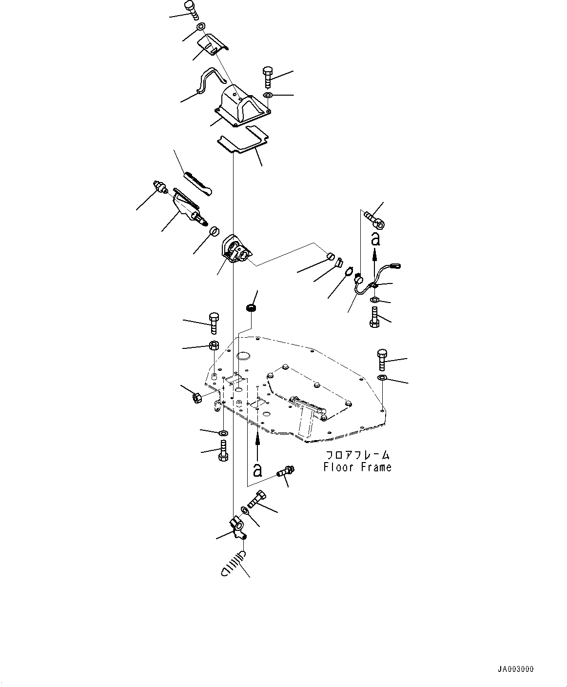 Komatsu parts book diagram for D65PX-16 S/N 80001-UP: ROPS  ? ?ЙЛЯ, Њё‘ ?НЯАЮЩ(#80001-)