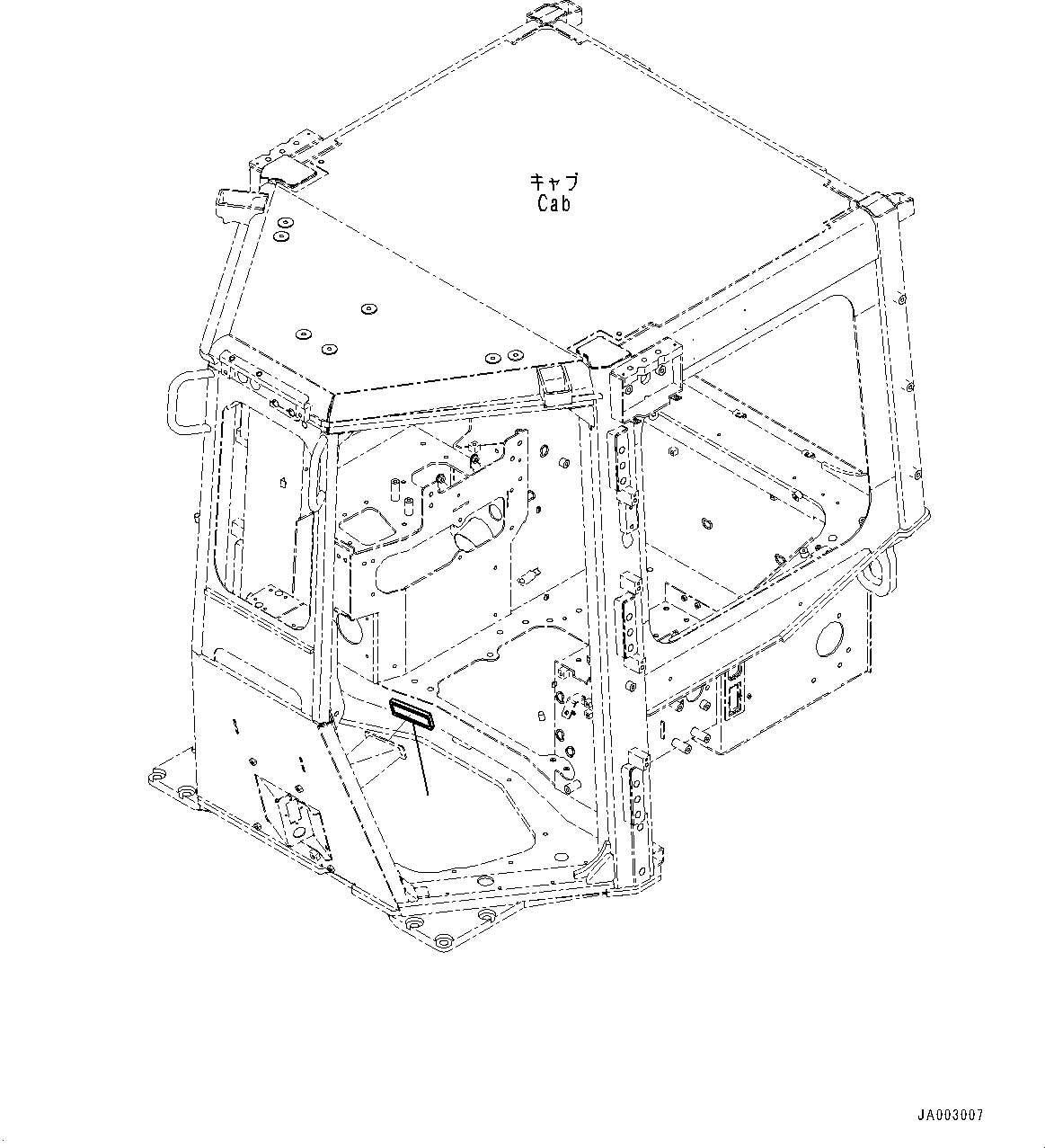 Komatsu parts book diagram for D65PX-16 S/N 80001-UP: ROPS  ? ?МЮ, М ?ДЪЅД(#80001-)