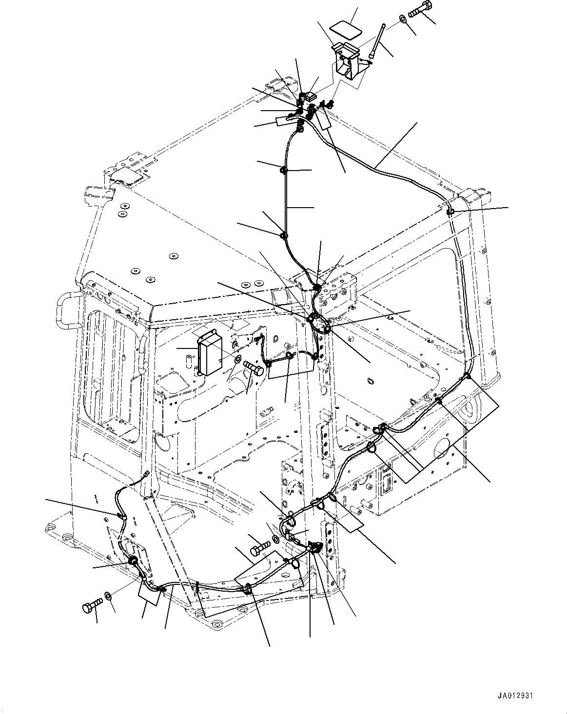 Komatsu parts book diagram for D65PX-16 S/N 80001-UP: ROPS  ? ?МЮ, KOMTRAX єЭДЫ ?Ч(#80001-)