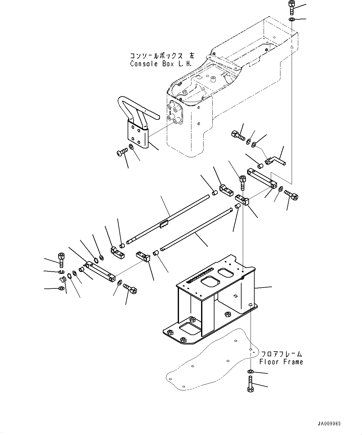 Komatsu parts book diagram for D65PX-16 S/N 80001-UP: ROPS  ? ?ЙЛЯ, єЭї ?Щ ЅЧІАЮ(#80850-)