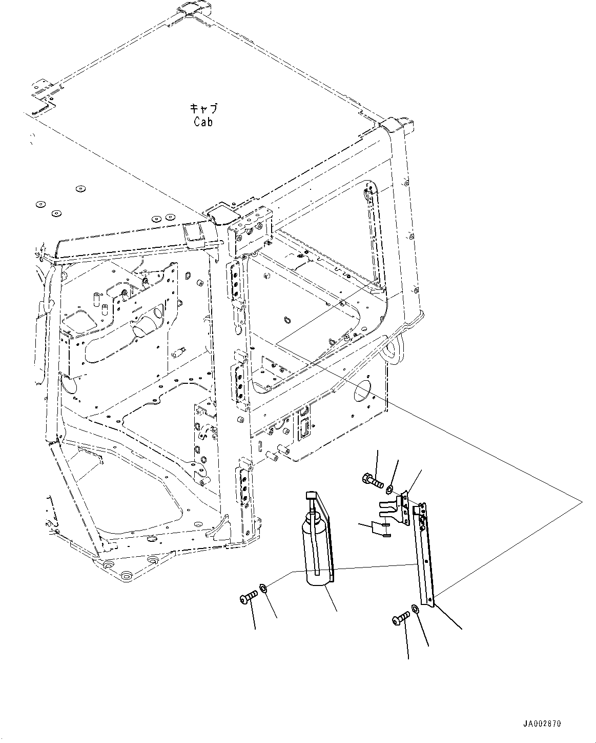 Komatsu parts book diagram for D65PX-16 S/N 80001-UP: ЏБ‰ОЉн, (#80017-)