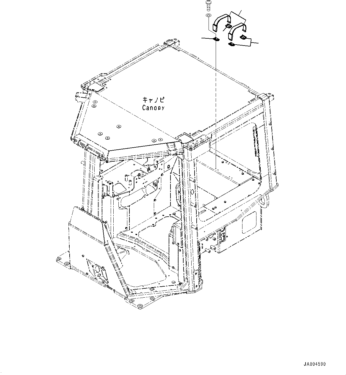Komatsu parts book diagram for D65PX-16 S/N 80001-UP: ЧЭБ ОЮЇёЅ ОЩАЮ, (#80054-)