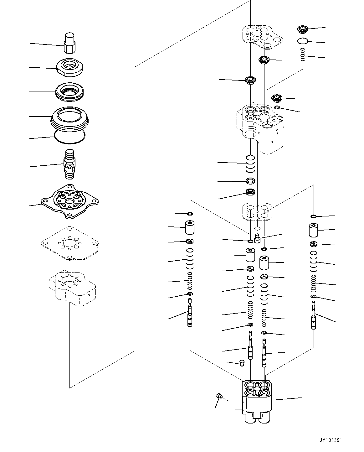 Komatsu parts book diagram for D65PX-16 S/N 80001-UP: ДЮ ? ?Ю єЭДЫ ?Щ, КЯЇД—P PPC КЮЩМЮ (1/2)(#80054-)