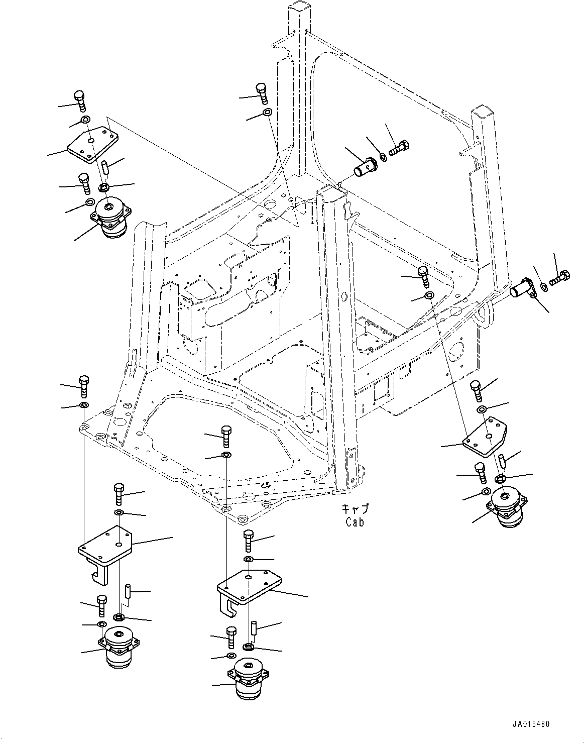 Komatsu parts book diagram for D65PX-16 S/N 80001-UP: МЫ ? МЪ ?С Ћж•T‚Ї, (#80001-)