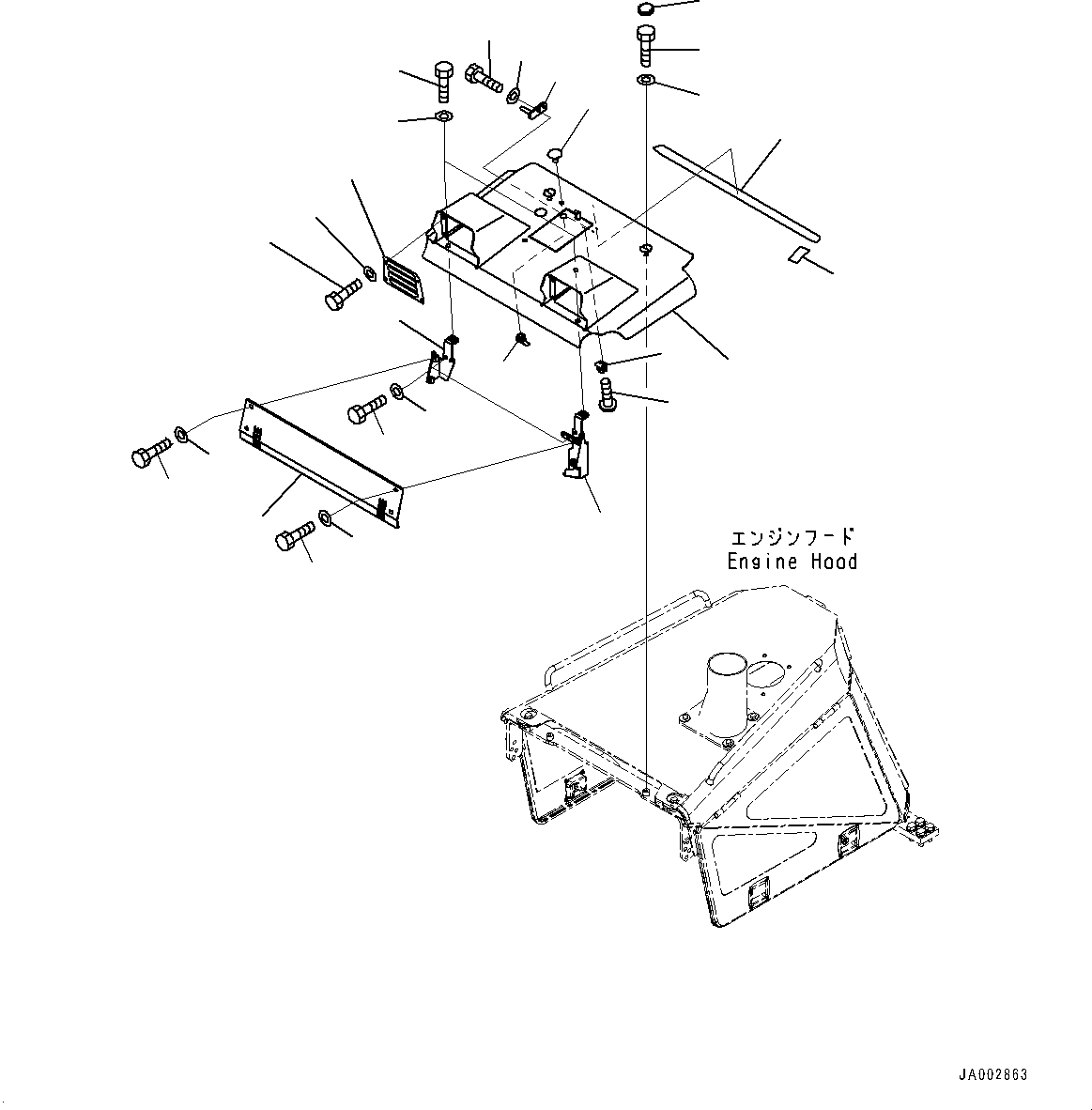 Komatsu parts book diagram for D65PX-16 S/N 80001-UP: МЫЭД  ?Ю ?ДЮ ёЮЩ ?МЯ, ЧјЮґ ?А  ?КЮ ?(#80001-81618)