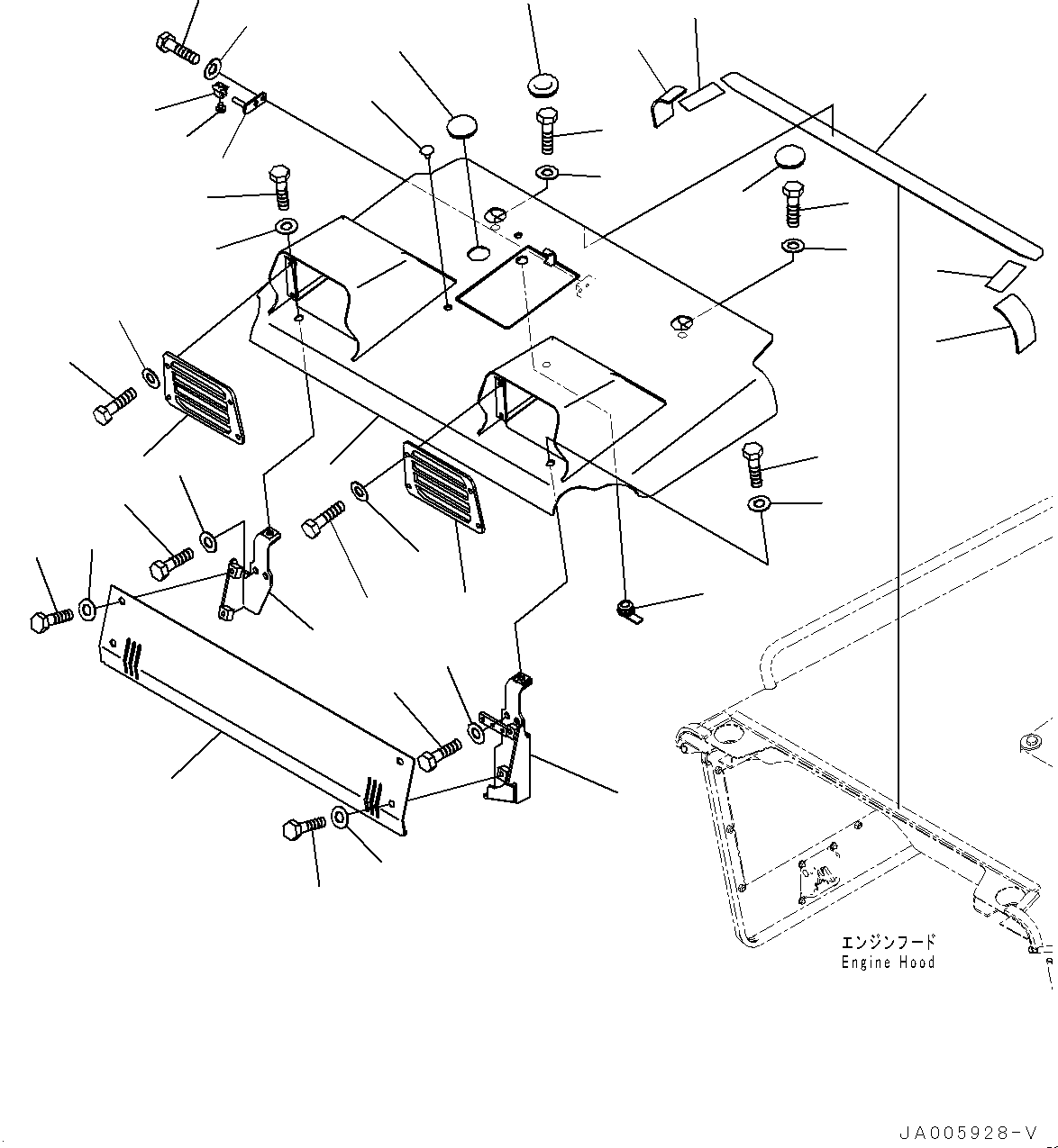Komatsu parts book diagram for D65PX-16 S/N 80001-UP: МЫЭД  ?Ю ?ДЮ ёЮЩ ?МЯ, ЧјЮґ ?А  ?КЮ ? (ЋY”PЋD—L —P)(#80001-81618)