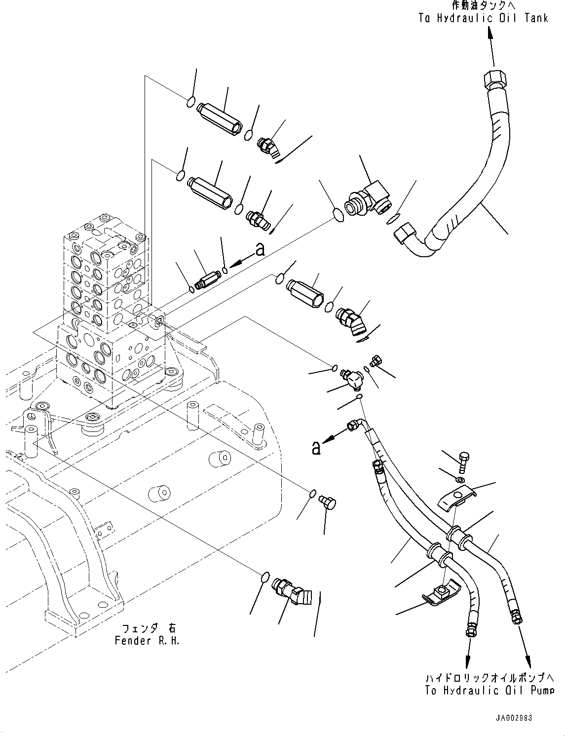 Komatsu parts book diagram for D65PX-16 S/N 80001-UP: МЄЭАЮ ёЮЩ ?МЯ, –ы€і”ZЉЗ (КЯЬ ? БЩД ЛЯЇБ ДЮ ? ?Ю •T)(#80001-)