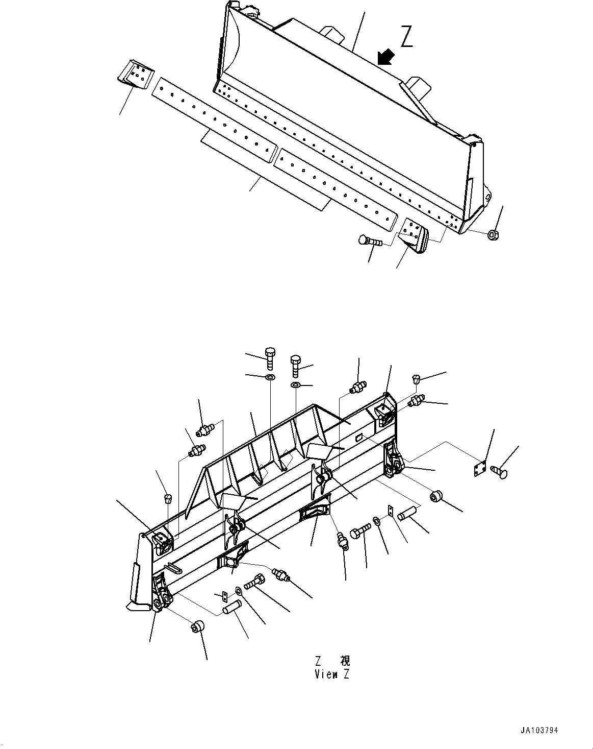 Komatsu parts book diagram for D65PX-16 S/N 80001-UP: ДЮ ? ?Ю МЮЪ ?ДЮ, (ЅДЪ ?Д БЩД ДЮ ? ?Ю ЋY‹Ж”PЉь•ЁЏ€—ќ—P)(#80001-)