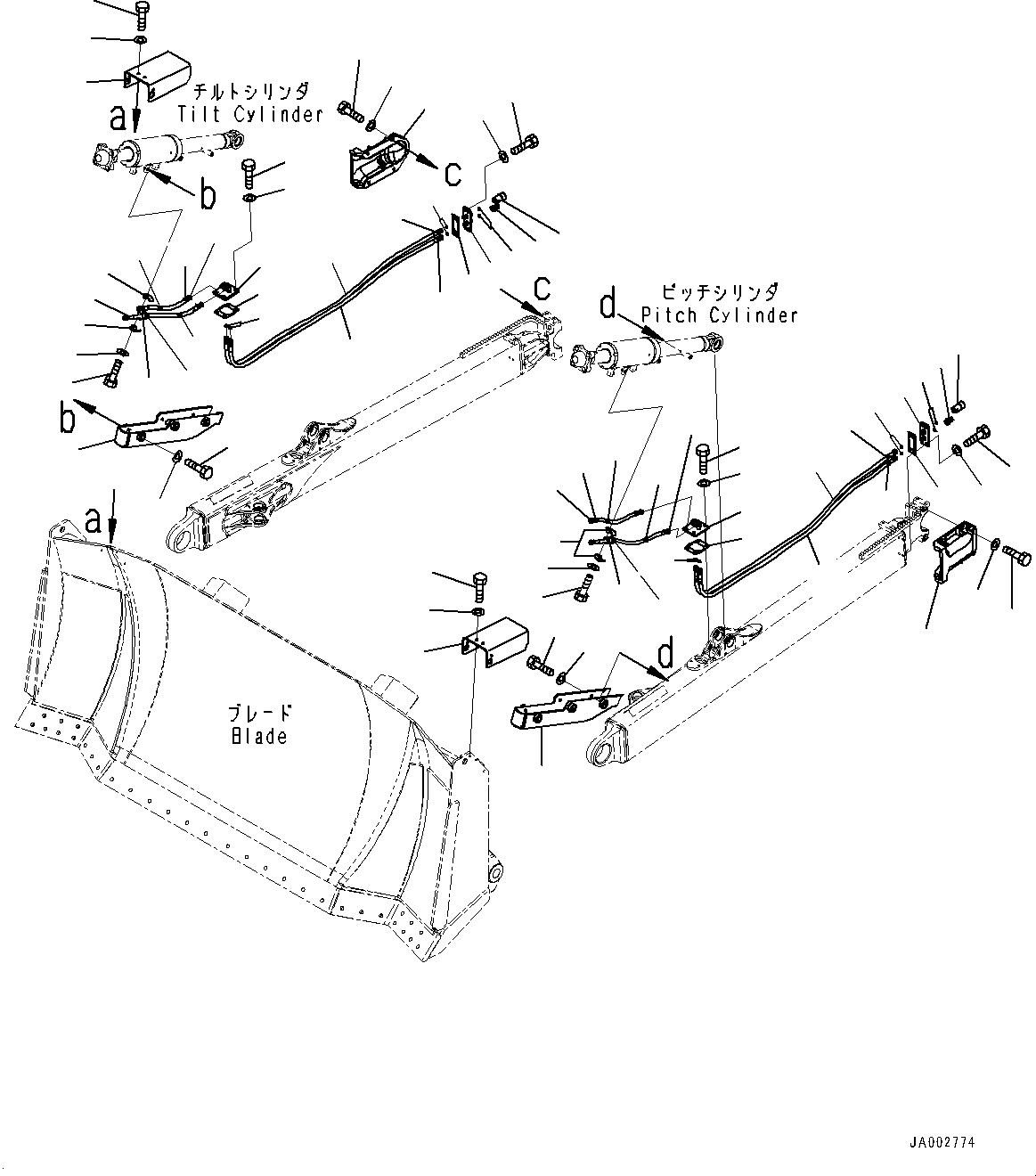 Komatsu parts book diagram for D65PX-16 S/N 80001-UP: ДЮ ? ?Ю МЮЪ ?ДЮ БЩД јШЭАЮ ”ZЉЗ, (КЯЬ ? БЩД ЛЯЇБ ДЮ ? ?Ю •T)(#80001-81990)