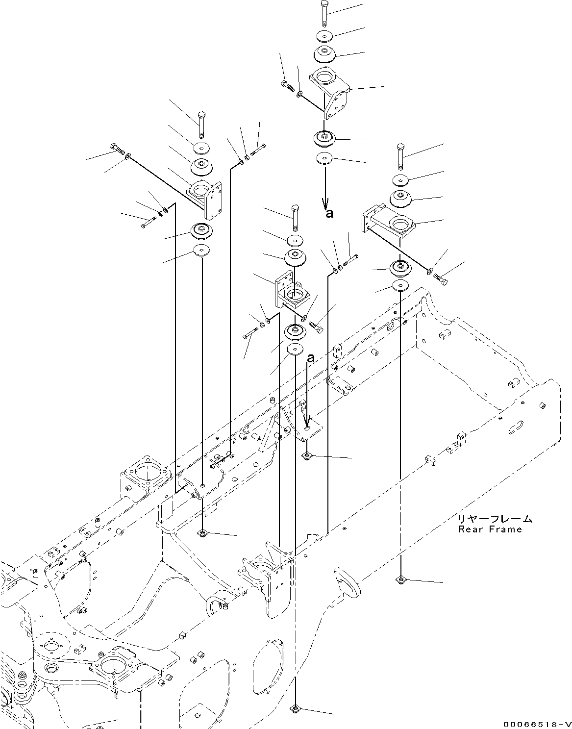 Wheel Loaders Komatsu / WA200-6 S/N C10001-UP(0000250B) / Engine Mounts (#C10001-)(B001001 : B0100-001001)