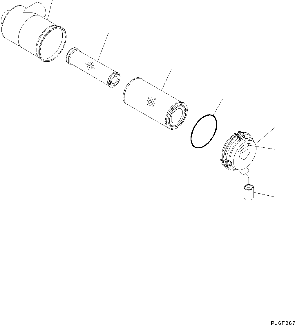 Wheel Loaders Komatsu / WA200-6 S/N C10001-UP(0000250B) / Engine Harness Air Cleaner (#C10001-)(B002004 : B0110-001004)