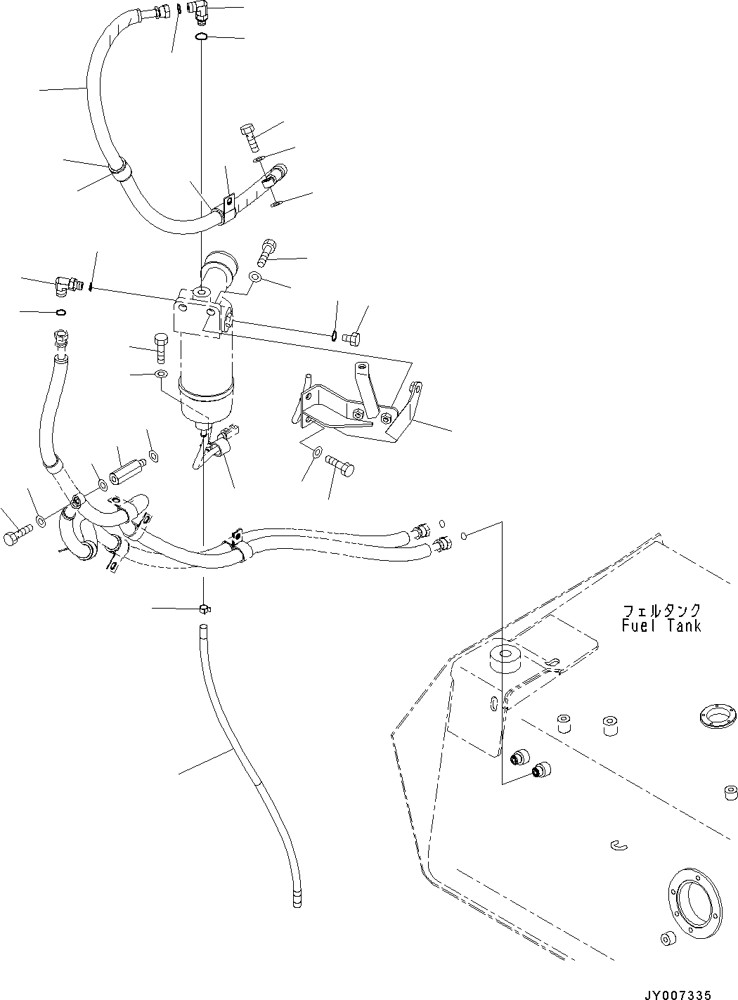 Wheel Loaders Komatsu / WA200-6 S/N C10001-UP(0000250B) / Fuel Tank Related Parts (#C10001-)(D001004 : D0100-001004)