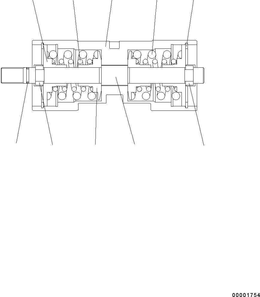 Wheel Loaders Komatsu / WA200-6 S/N C10001-UP(0000250B) / Hydrostatic Transmission (HST) Pump And Motor Pump, Inner Parts (4/14) (#C10001-)(F002004 : F2430-001004)