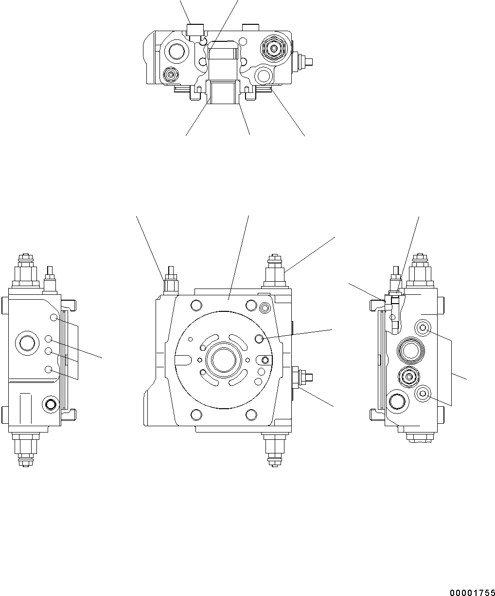 Wheel Loaders Komatsu / WA200-6 S/N C10001-UP(0000250B) / Hydrostatic Transmission (HST) Pump And Motor Pump, Inner Parts (5/14) (#C10001-)(F002005 : F2430-001005)
