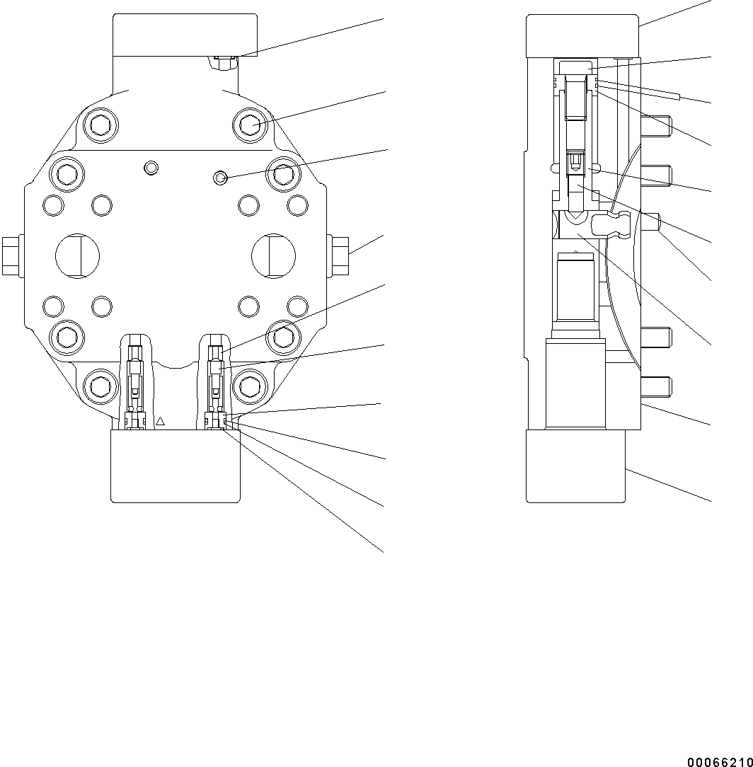 Wheel Loaders Komatsu / WA200-6 S/N C10001-UP(0000250B) / Hydrostatic Transmission (HST) Pump And Motor Motor 1, Inner Parts (4/7) (#C10001-)(F002019 : F2430-001019)