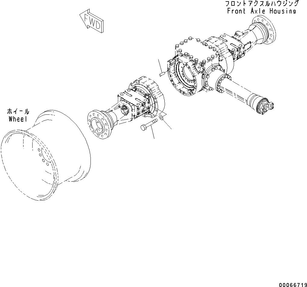 Wheel Loaders Komatsu / WA200-6 S/N C10001-UP(0000250B) / Front Axle Related Parts (#C10001-)(F005005 : F4400-001005)