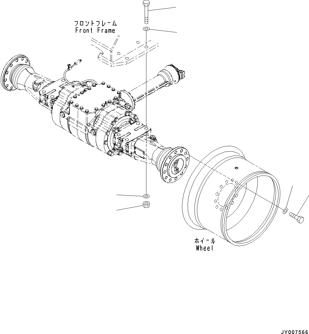 Wheel Loaders Komatsu / WA200-6 S/N C10001-UP(0000250B) / Front Axle Mounts (#C10001-)(F005006 : F4400-001006)