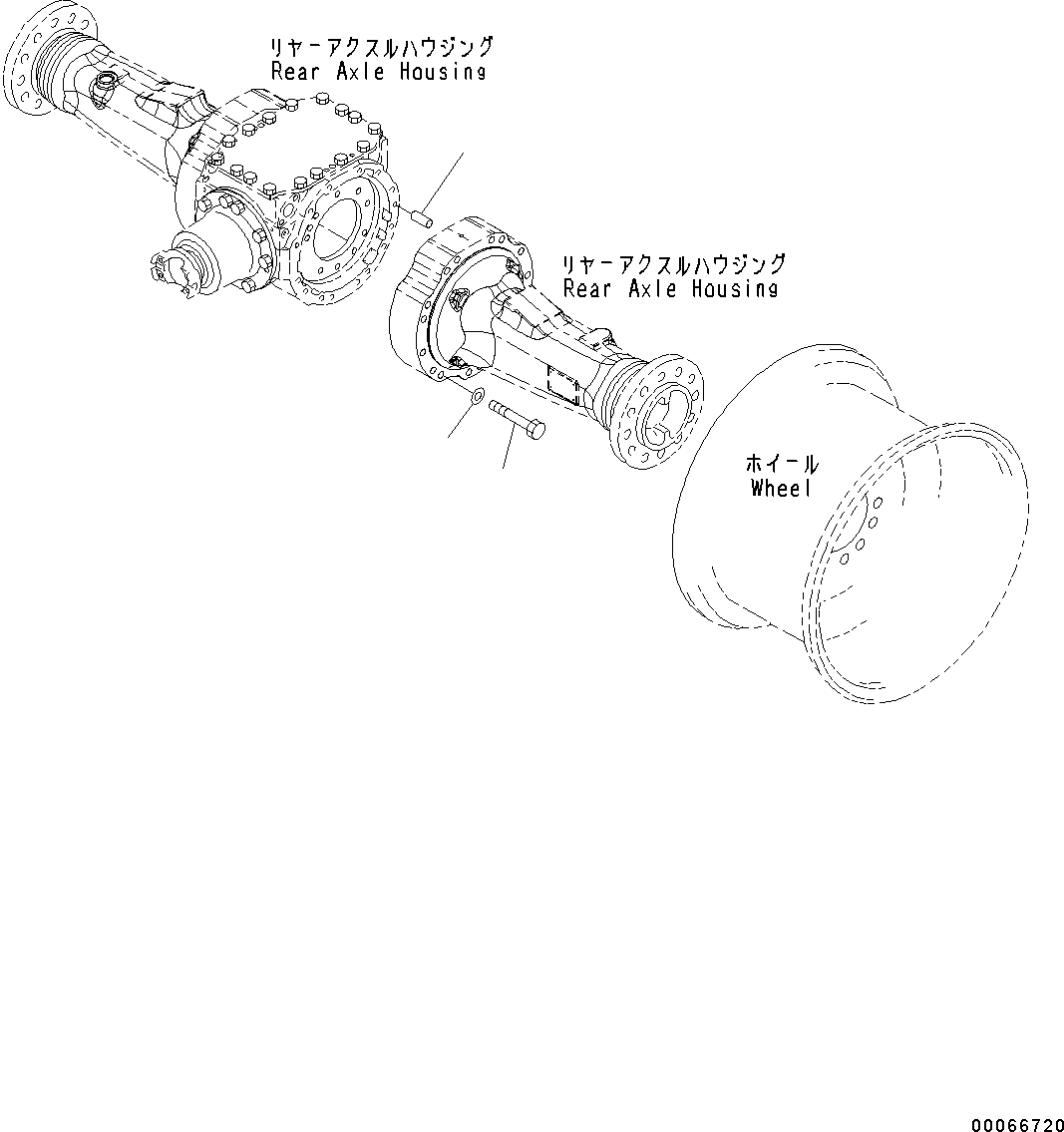 Wheel Loaders Komatsu / WA200-6 S/N C10001-UP(0000250B) / Rear Axle Related Parts (#C10001-)(F007005 : F4500-001005)