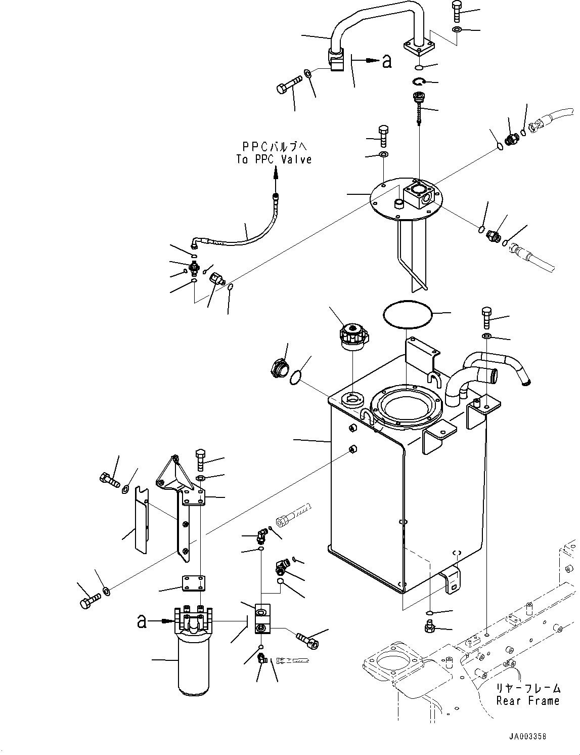 Wheel Loaders Komatsu / WA200-6 S/N C10001-UP(0000250B) / Hydraulic Oil Tank (#C10001-)(H001001 : H0110-001001)