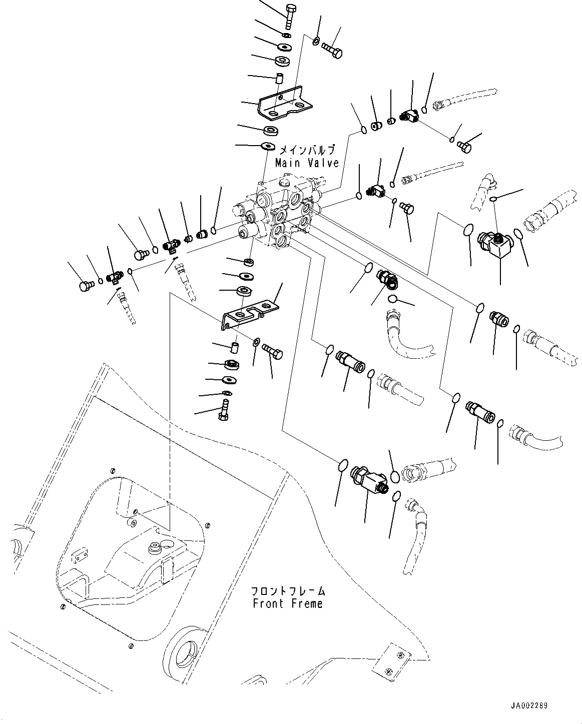Wheel Loaders Komatsu / WA200-6 S/N C10001-UP(0000250B) / Hydraulic Control Valve, With Electronic Controlled Suspension System (ECSS)  Main Valve Related Parts (#C10001-)(H002003 : H0120-001003)