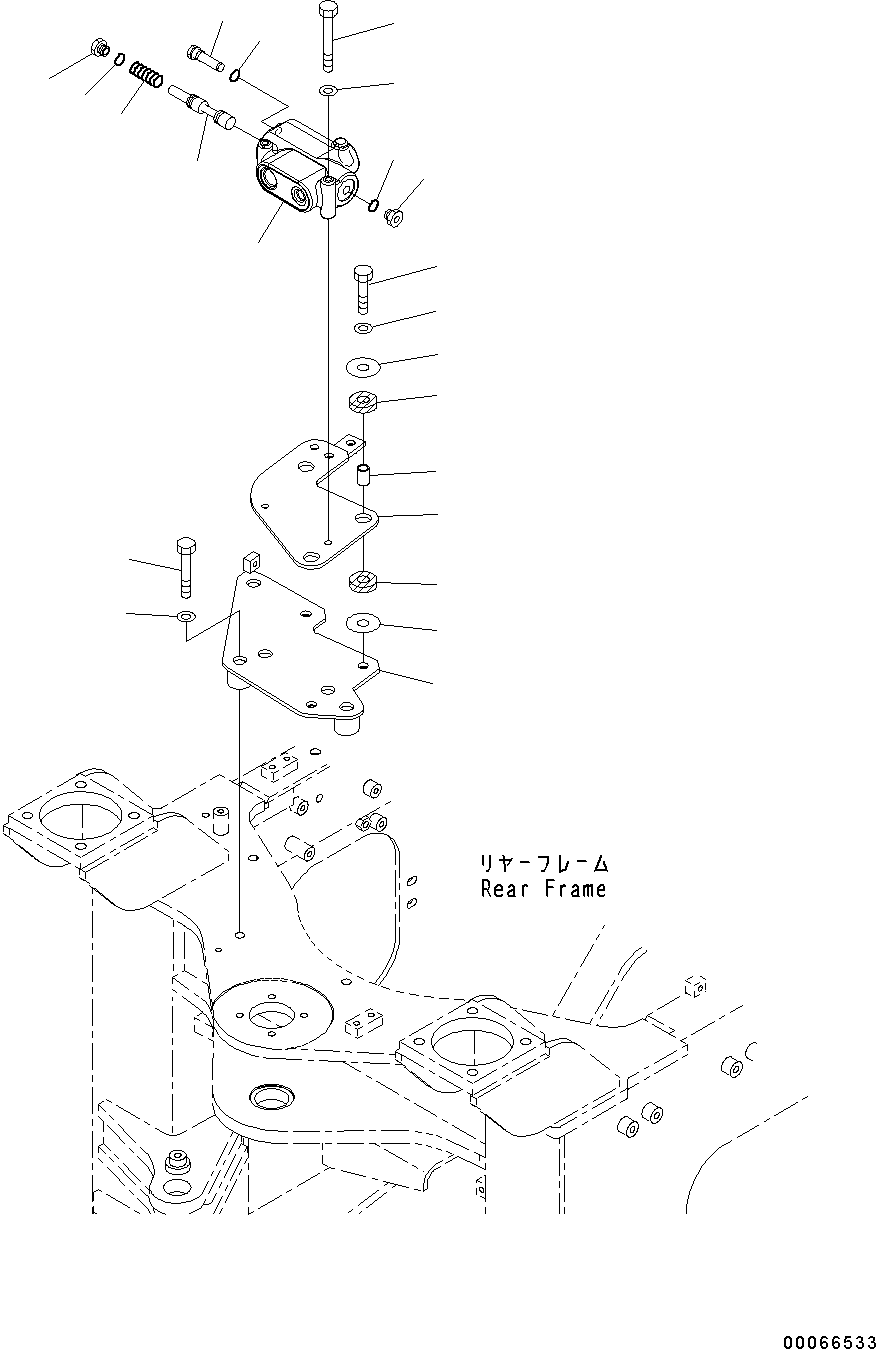 Wheel Loaders Komatsu / WA200-6 S/N C10001-UP(0000250B) / Steering Control Valve Priority Valve and Steering Pump Piping (#C10001-)(H004001 : H0122-001001)