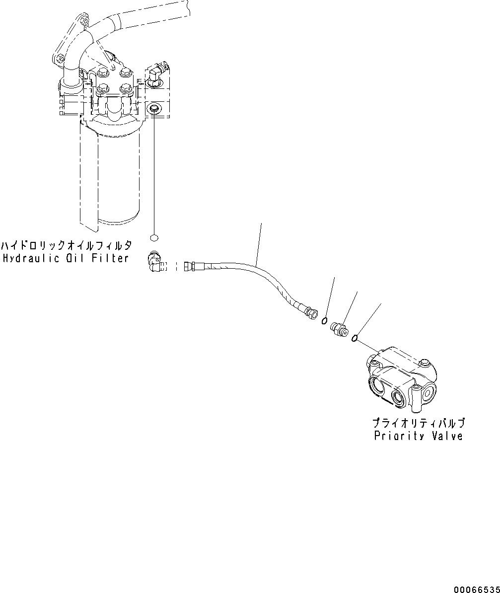 Wheel Loaders Komatsu / WA200-6 S/N C10001-UP(0000250B) / Steering Control Valve Steering Drain Piping (#C10001-)(H004003 : H0122-001003)