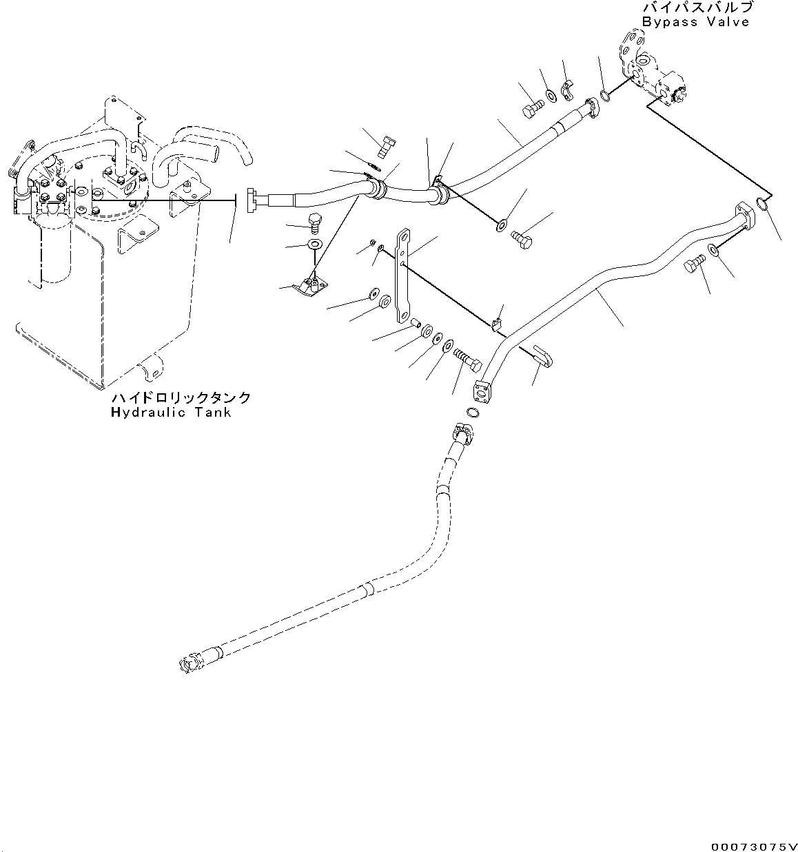 Wheel Loaders Komatsu / WA200-6 S/N C10001-UP(0000250B) / Hydraulic Circuit, Without Electronic Controlled Suspension System (ECSS)  Bypass Valve to Hydarulic Tank (#C10001-)(H008006 : H4200-002006)