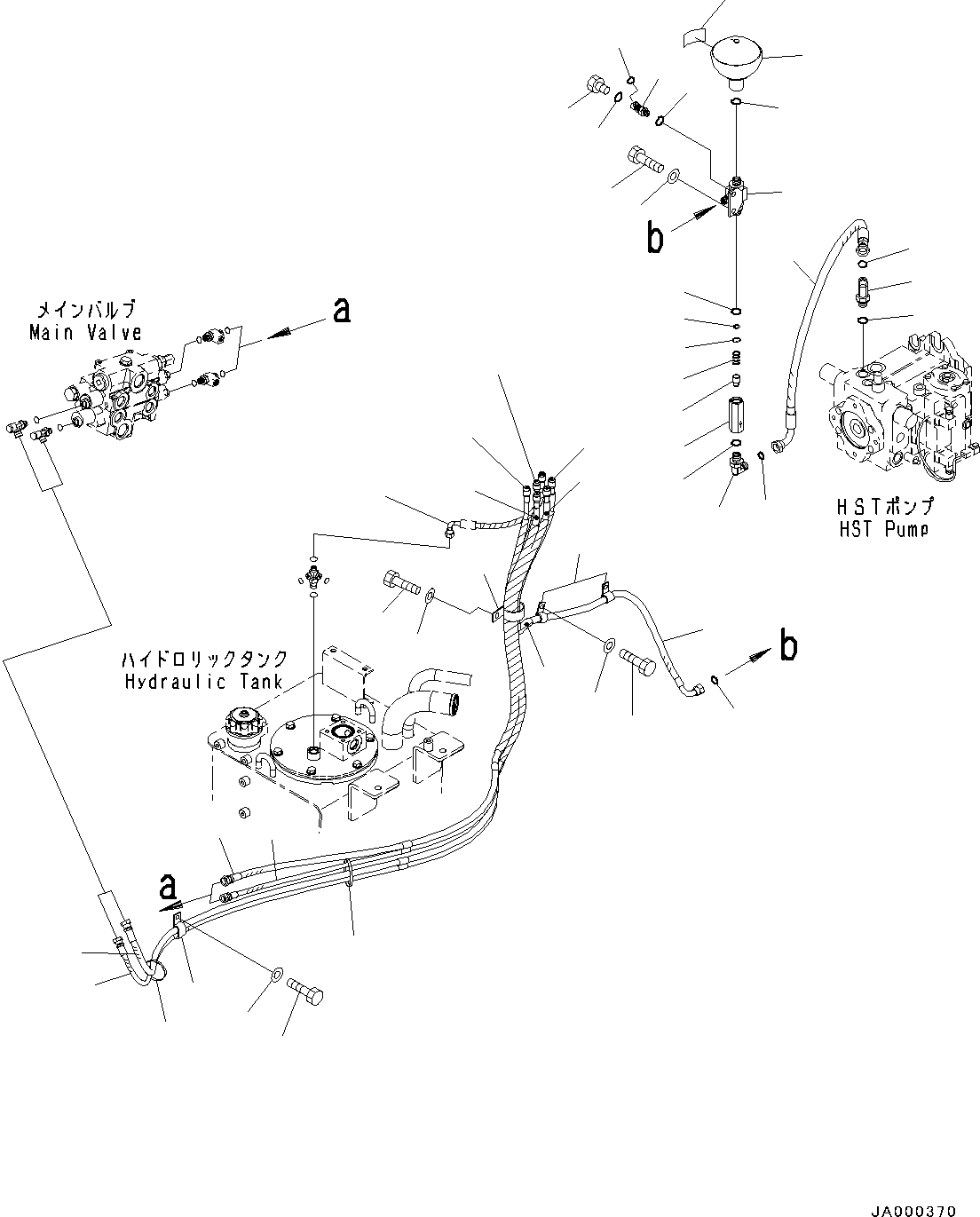 Wheel Loaders Komatsu / WA200-6 S/N C10001-UP(0000250B) / Hydraulic Circuit, Without Electronic Controlled Suspension System (ECSS)  Work Equipment Control Proportional Pressure Control(H008009 : H4200-002009)