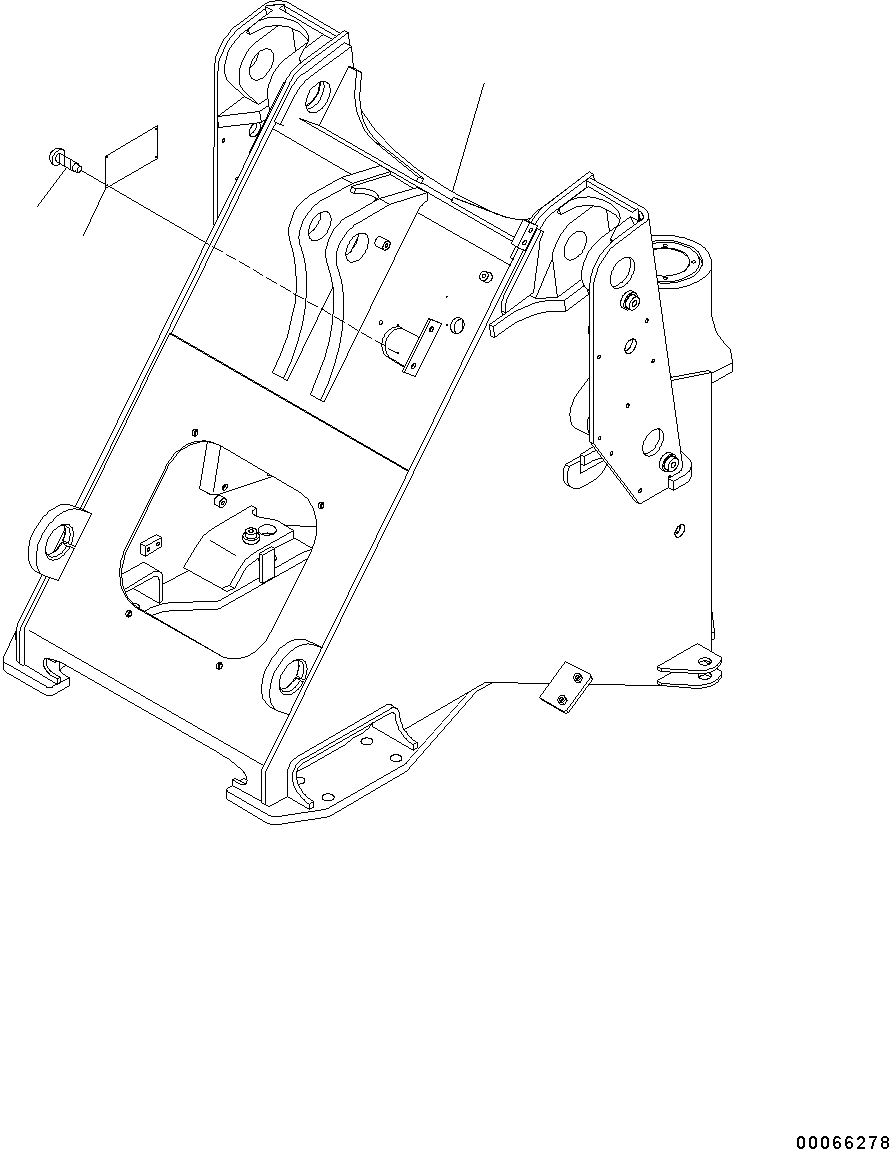 Wheel Loaders Komatsu / WA200-6 S/N C10001-UP(0000250B) / Front Frame, Without Electronic Controlled Suspension System (ECSS)  (#C10001-)(J001001 : J4110-001001)