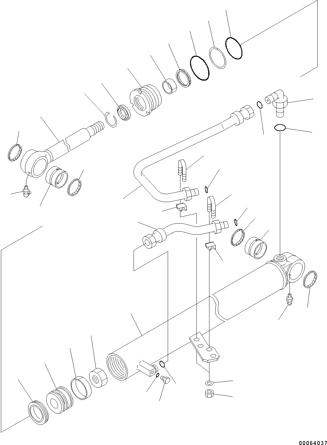 Wheel Loaders Komatsu / WA200-6 S/N C10001-UP(0000250B) / Steering Cylinder Inner Parts, LHS (#C10001-)(J005001 : J4140-001001)