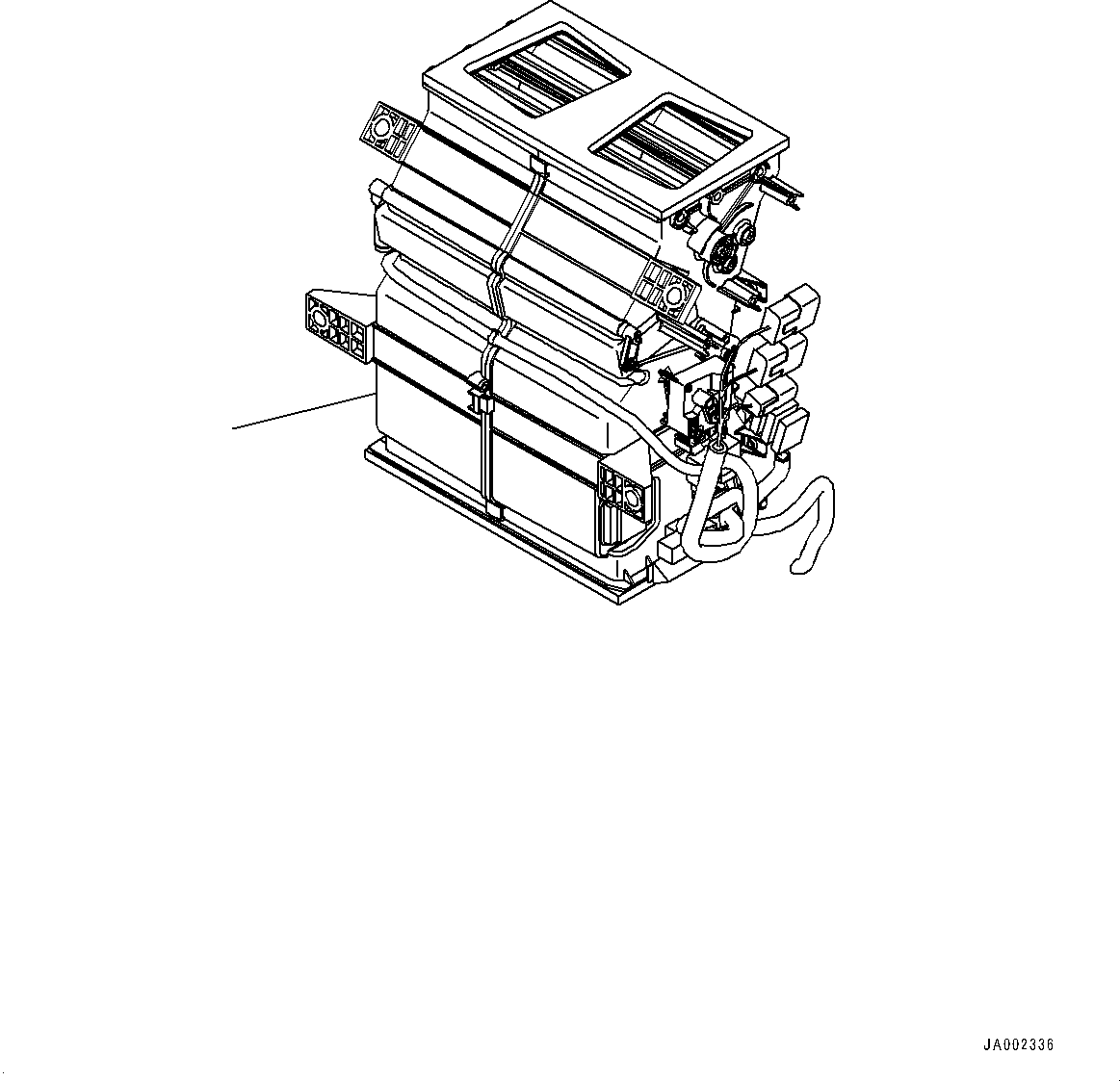 Wheel Loaders Komatsu / WA200-6 S/N C10001-UP(0000250B) / ROPS Cab And Floor Frame Group Air Conditioner Unit (#C10001-)(K003012 : K0210-001012)
