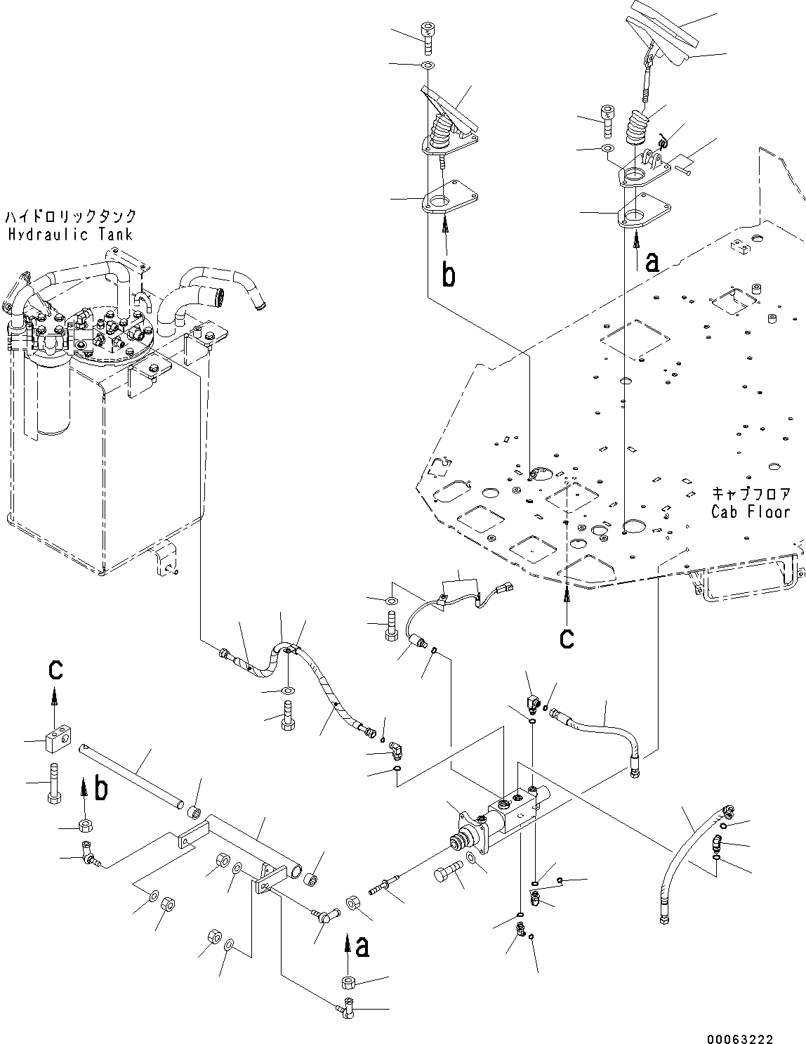 Wheel Loaders Komatsu / WA200-6 S/N C10001-UP(0000250B) / ROPS Cab And Floor Frame Group Pedal and Breake Valve (#C10001-)(K003017 : K0210-001017)