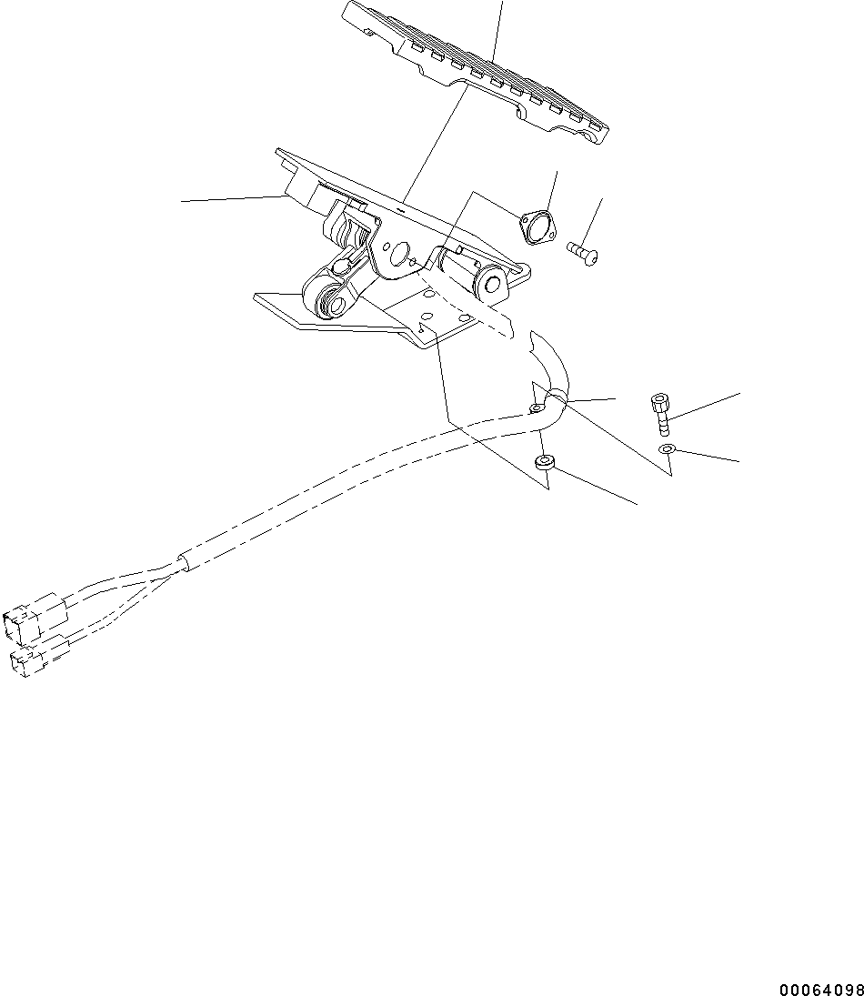 Wheel Loaders Komatsu / WA200-6 S/N C10001-UP(0000250B) / ROPS Cab And Floor Frame Group Engine Control Pedal (#C10001-)(K003019 : K0210-001019)