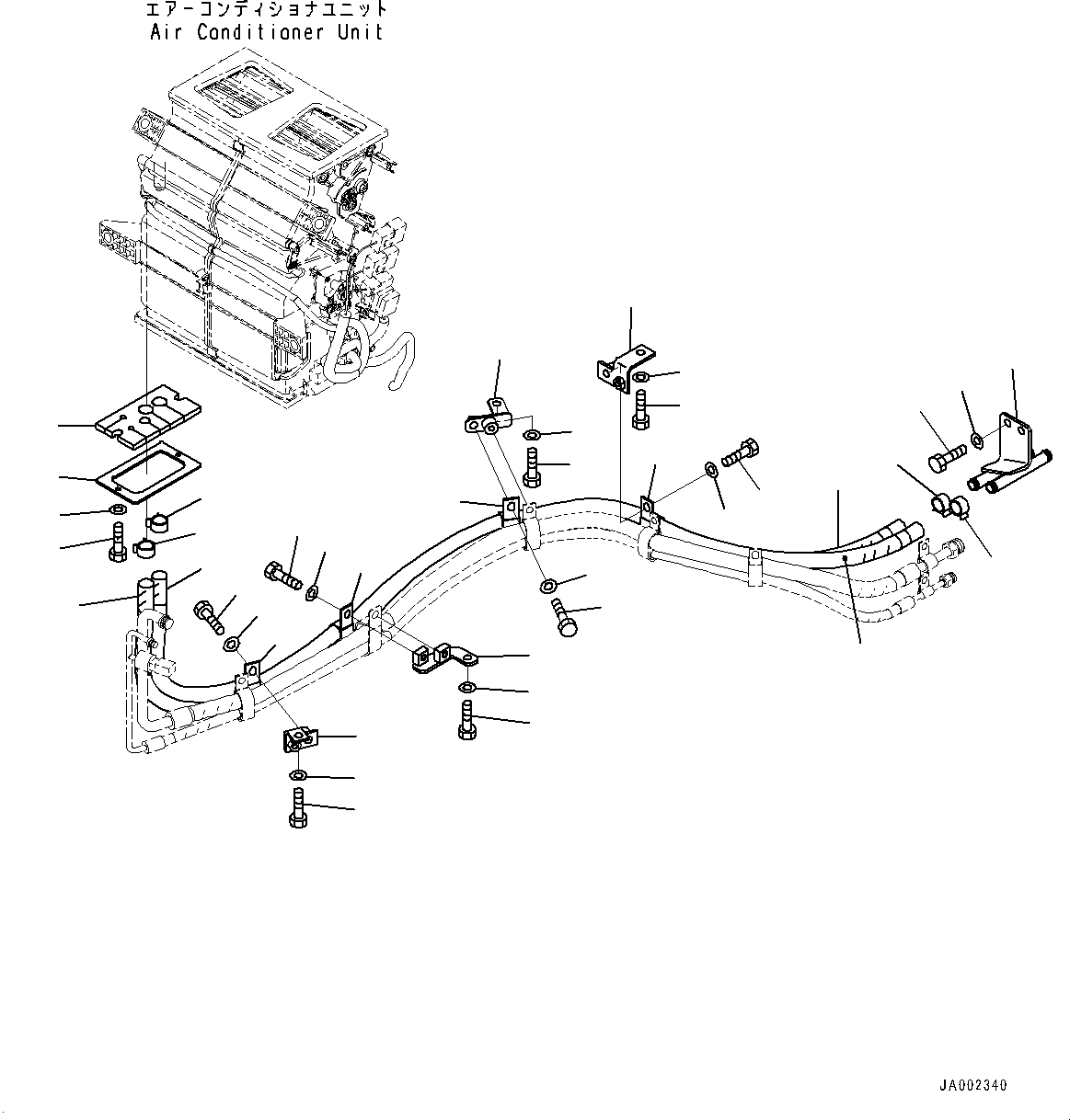 Wheel Loaders Komatsu / WA200-6 S/N C10001-UP(0000250B) / ROPS Cab And Floor Frame Group Floor, Heater Hose (#C10001-)(K003031 : K0210-001031)