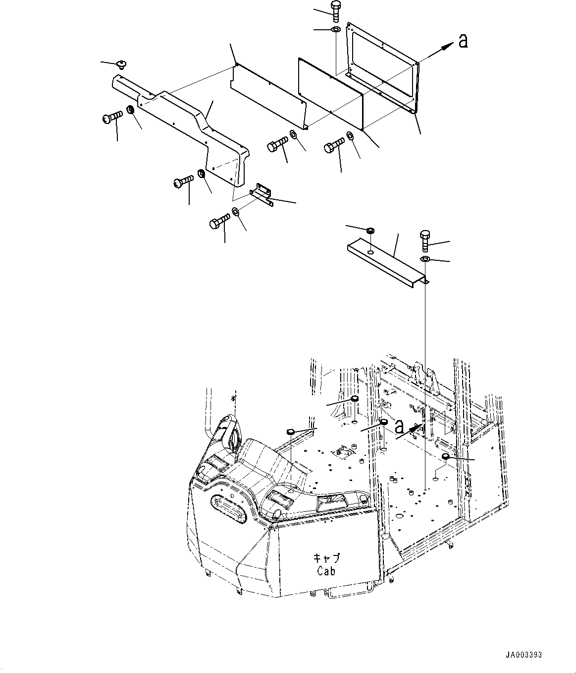 Wheel Loaders Komatsu / WA200-6 S/N C10001-UP(0000250B) / ROPS Cab And Floor Frame Group Cover (2/2) (#C10001-)(K003034 : K0210-001034)