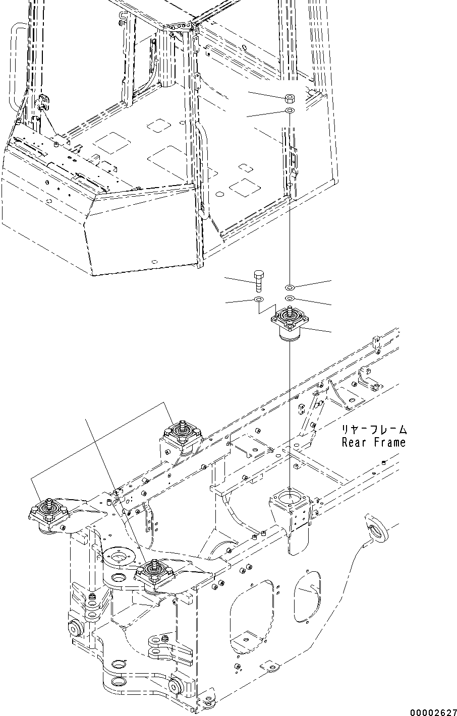 Wheel Loaders Komatsu / WA200-6 S/N C10001-UP(0000250B) / Floor Support (#C10001-)(K011001 : K4100-001001)