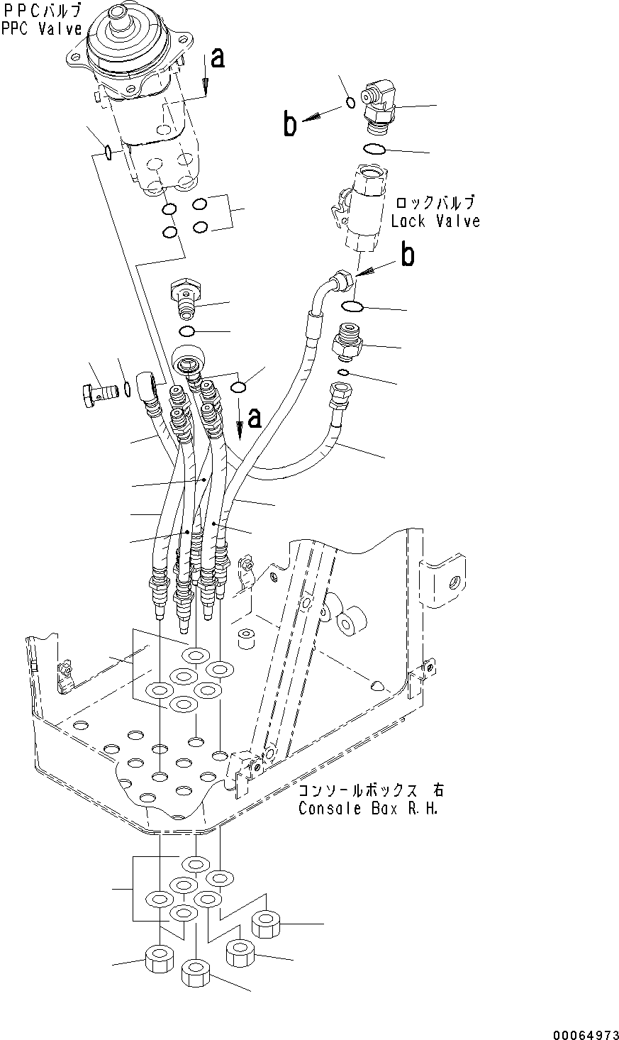 Wheel Loaders Komatsu / WA200-6 S/N C10001-UP(0000250B) / Loader Control Unit Hose (#C10001-)(K012003 : K4202-001003)