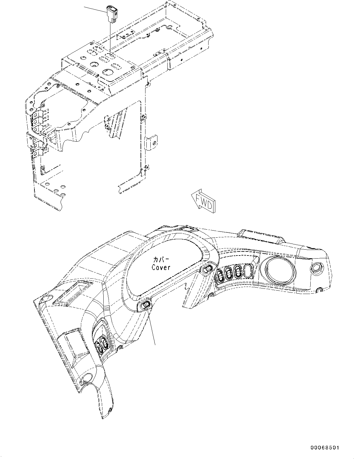 Wheel Loaders Komatsu / WA200-6 S/N C10001-UP(0000250B) / Switch, Without Electronic Controlled Suspension System (ECSS)  (#C10001-)(K013001 : K4205-001001)