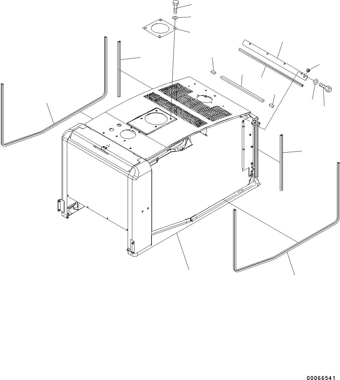 Wheel Loaders Komatsu / WA200-6 S/N C10001-UP(0000250B) / Engine Hood Hood, Rear (#C10001-)(M001001 : M4100-001001)